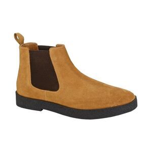 Roamers Mens Plain Suede Ankle Boots / Tan